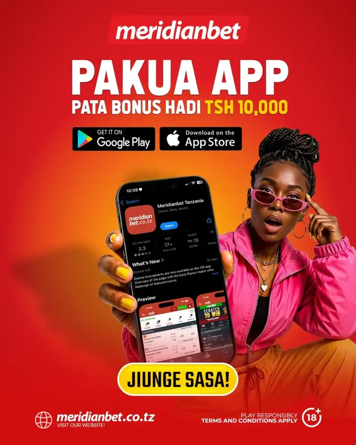 Meridianbet Tanzania — pakua app, pata bonus hadi TSH 10,000